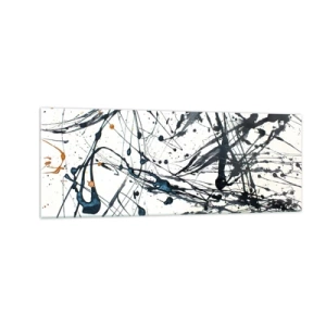Tablou pe sticlă - Abstracție expresionistă - 140x50 cm