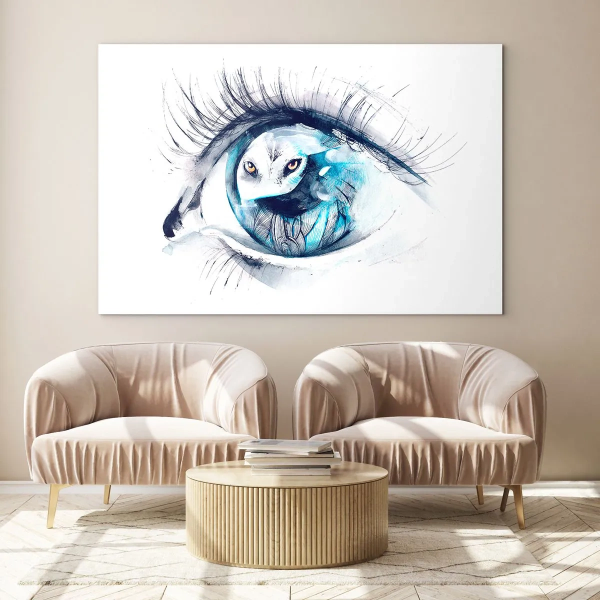 Tablou pe sticlă - Ochi în ochi cu sălbăticia - 100x70 cm