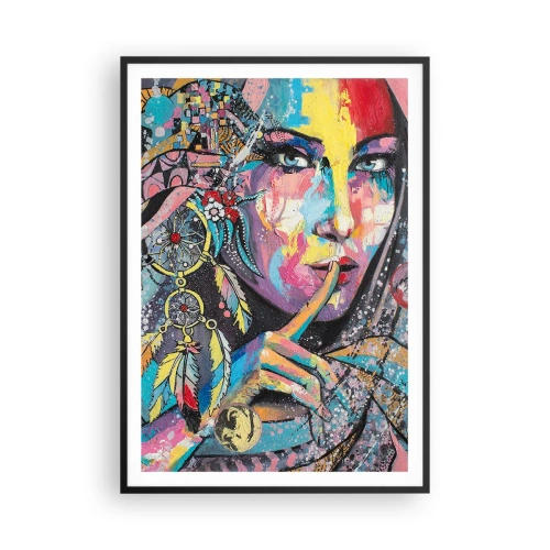 Poster în ramă neagră - Taci până când înțelegi - 70x100 cm