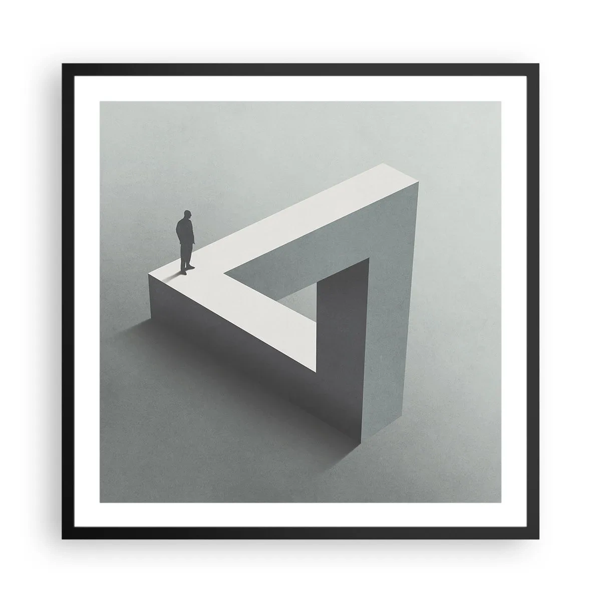 Poster în ramă neagră - Și totuși este posibil - 60x60 cm