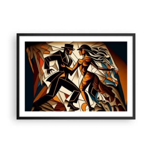 Poster în ramă neagră - Dans cu pasiune - 70x50 cm