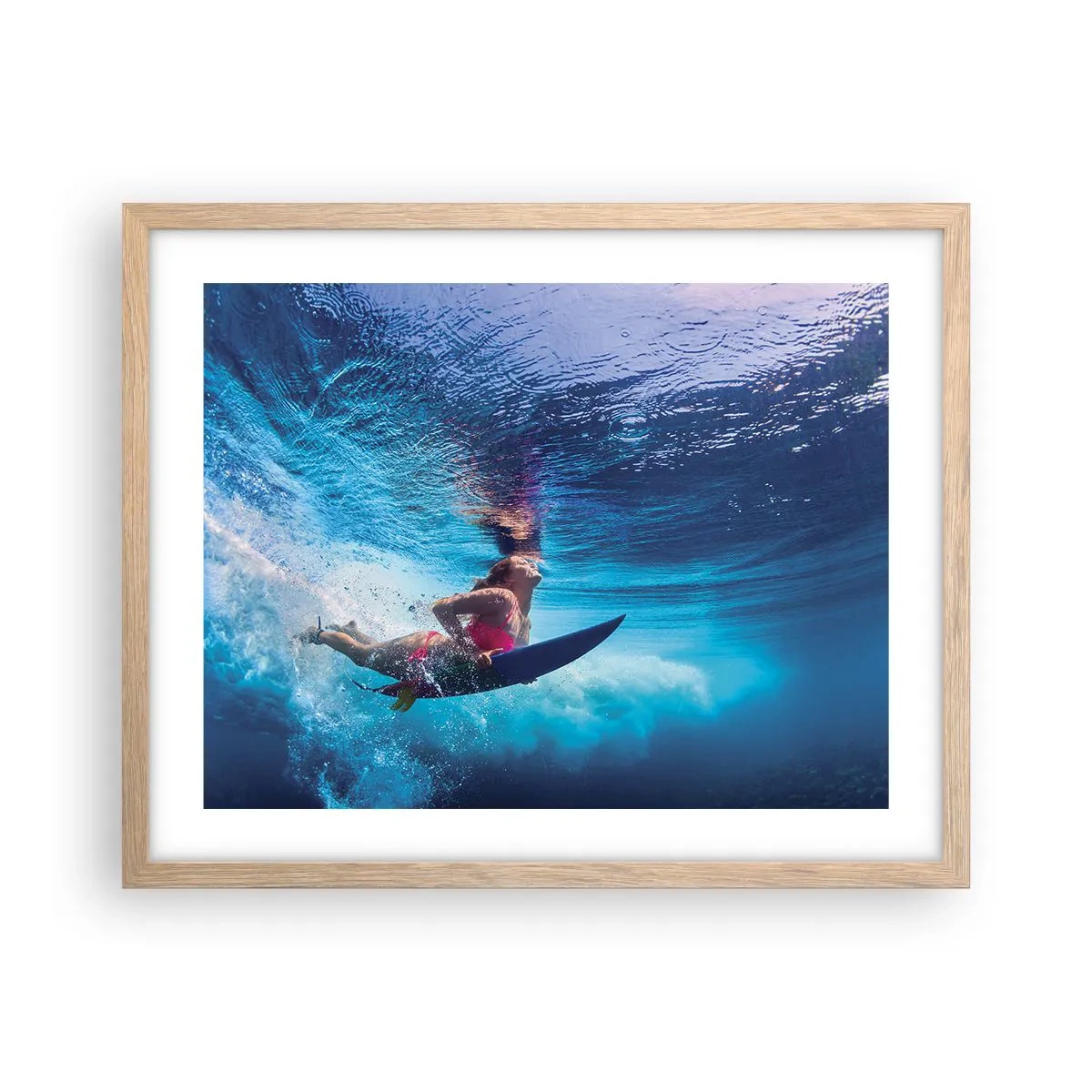 Poster în ramă de stejar deschis - Profunzimea bucuriei - 50x40 cm