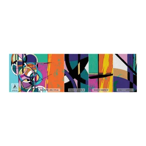 Mostră tapet Premium Sand - Roată cu roată - Abstracția, Bucată, Grafică - 100x30 cm