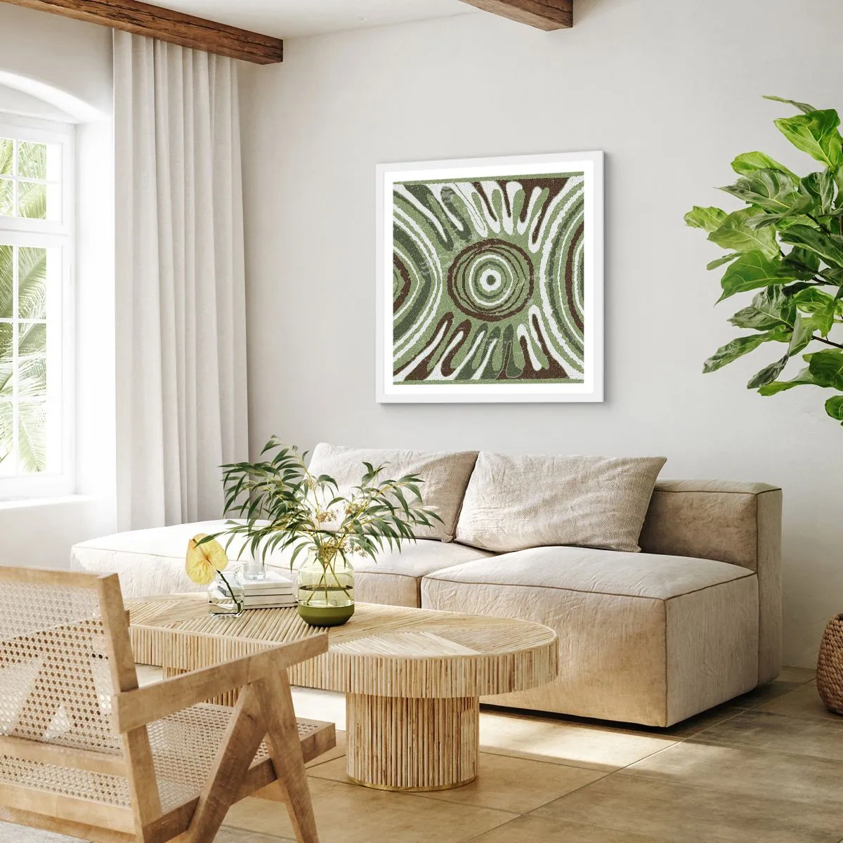 Poster în ramă albă - Explozie de emoții - 30x30 cm