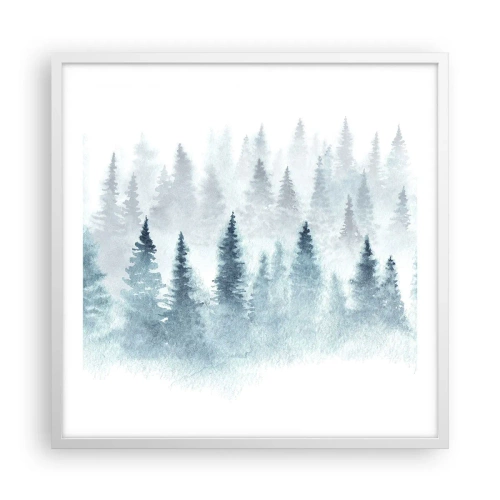 Poster în ramă albă - Înfășurate în ceață - 60x60 cm