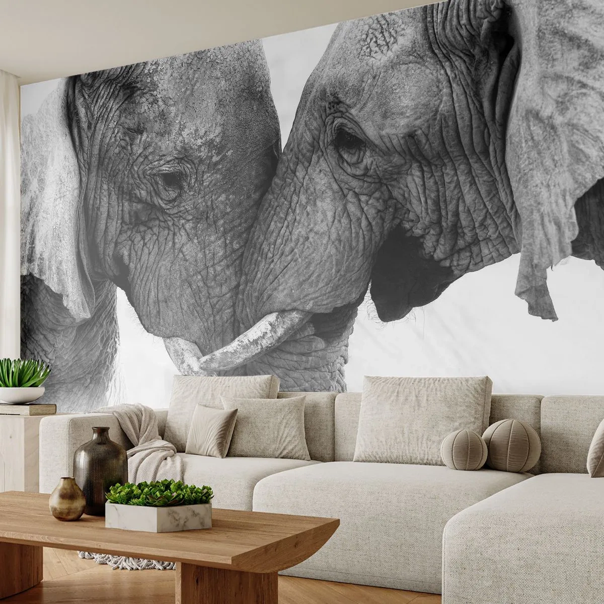 Tapet Autoadeziv Deluxe Sticker - Mărturisire din inimă - Elefant, Animale, Africa - 250x175 cm