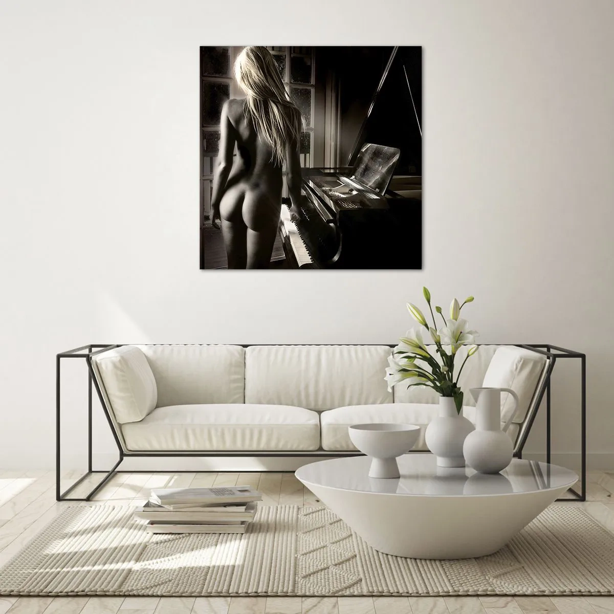 Tablou pe sticlă - Armonia perfectă a serii - 50x50 cm