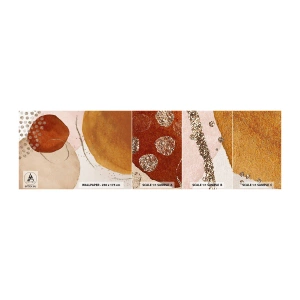 Mostră tapet autocolant Deluxe Sticker - Rotunjime și mișcare - Abstracția, Bucată, Model modern - 100x30 cm