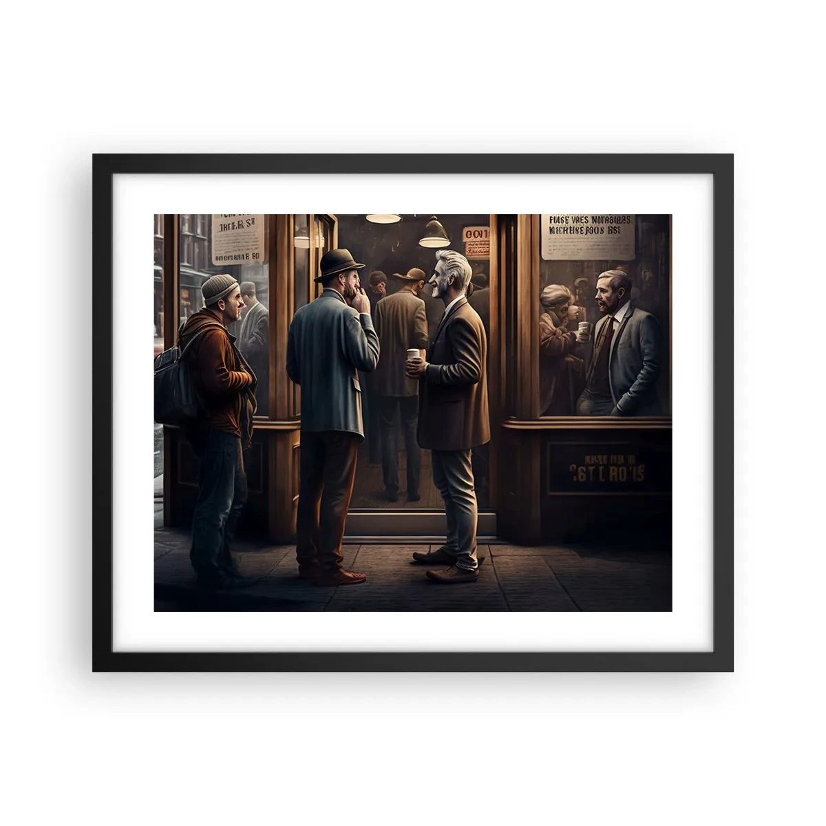 Poster în ramă neagră - Cel mai bun moment al zilei - 50x40 cm