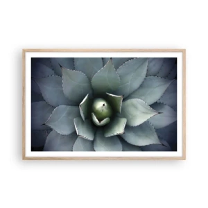 Poster în ramă de stejar deschis - Momește și avertizează - 91x61 cm