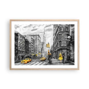 Poster în ramă de stejar deschis - O poveste din New York - 70x50 cm