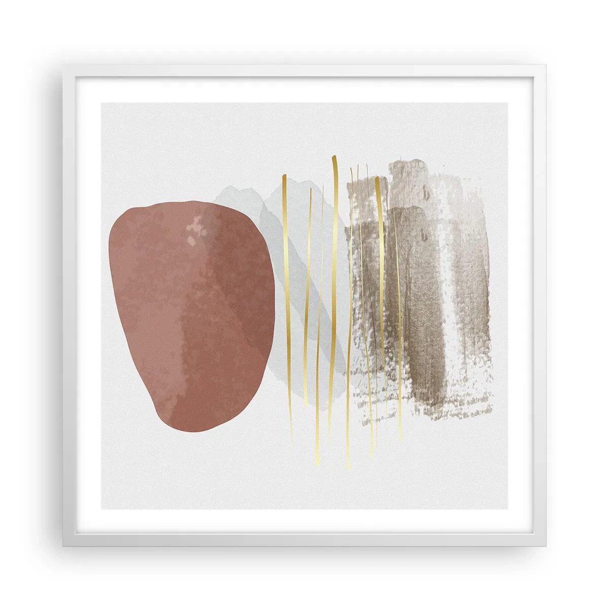 Poster în ramă albă - Colonadă abstractă - 60x60 cm