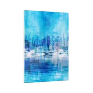 Tablou pe sticlă - Înecate în albastru - 70x100 cm