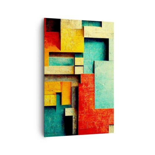 Tablou pe pânză - Festival de unghiuri drepte - 80x120 cm