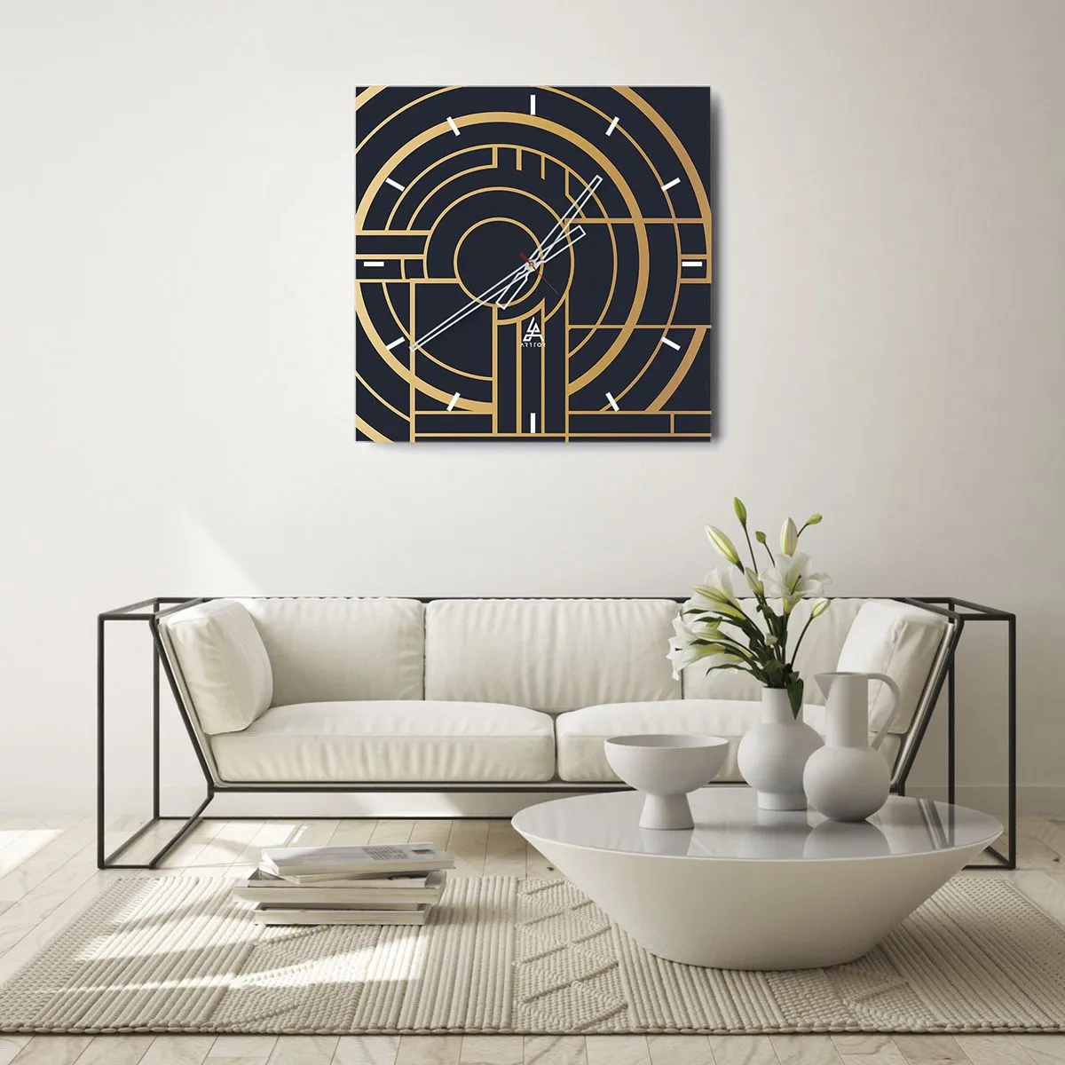 Ceas de perete - Ceas pe sticlă - Întoarcerea lucrurilor - 30x30 cm