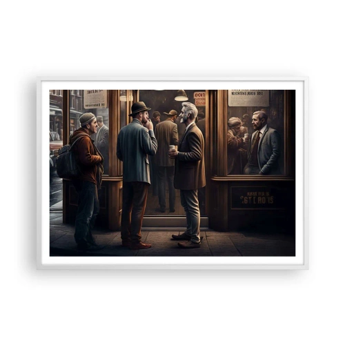 Poster în ramă albă - Cel mai bun moment al zilei - 100x70 cm