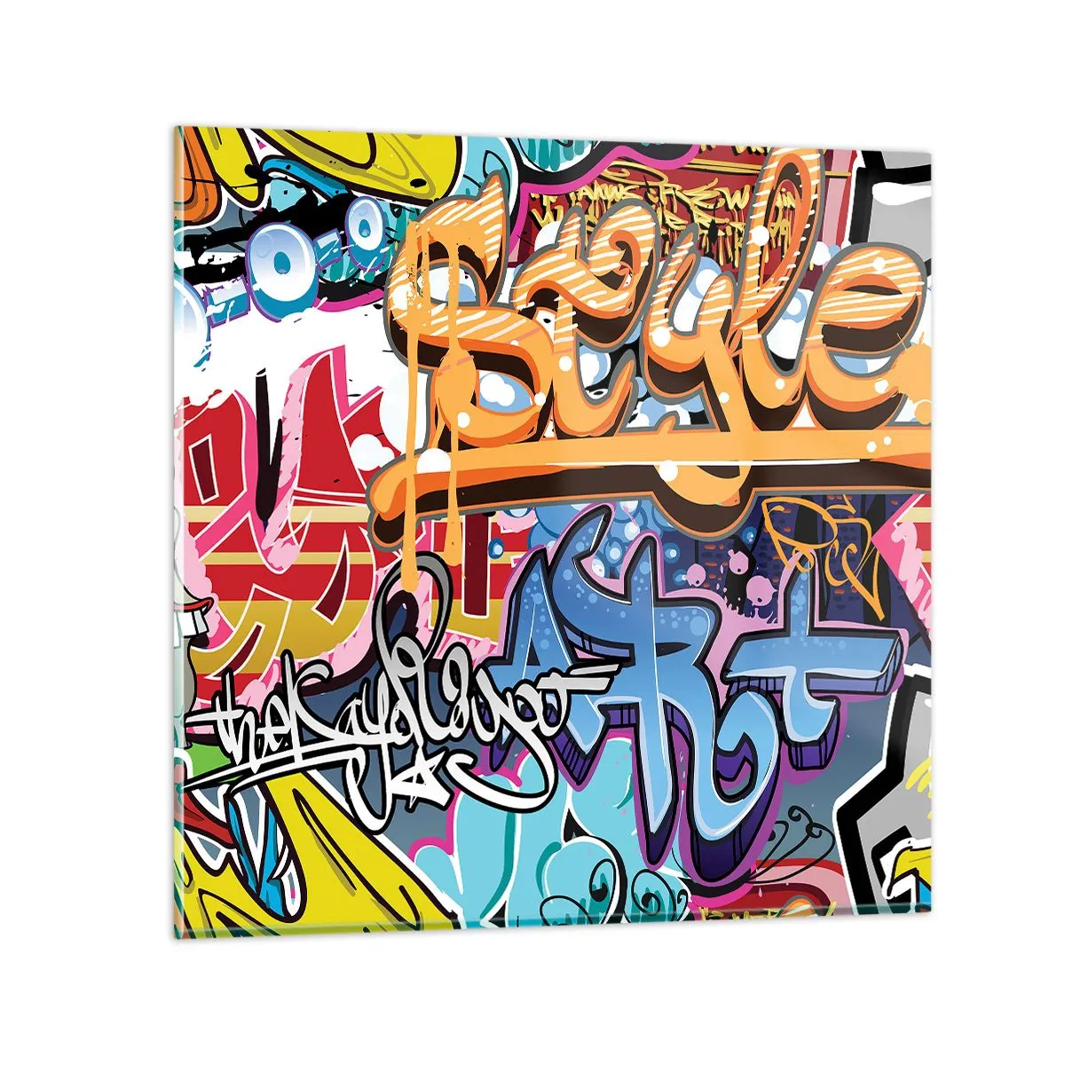 Tablou pe sticlă - Picturi murale, picturi murale... - 40x40 cm