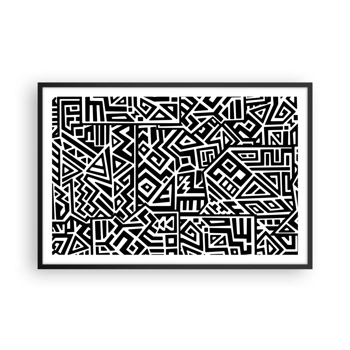 Poster în ramă neagră - Compoziție precolumbiană - 91x61 cm