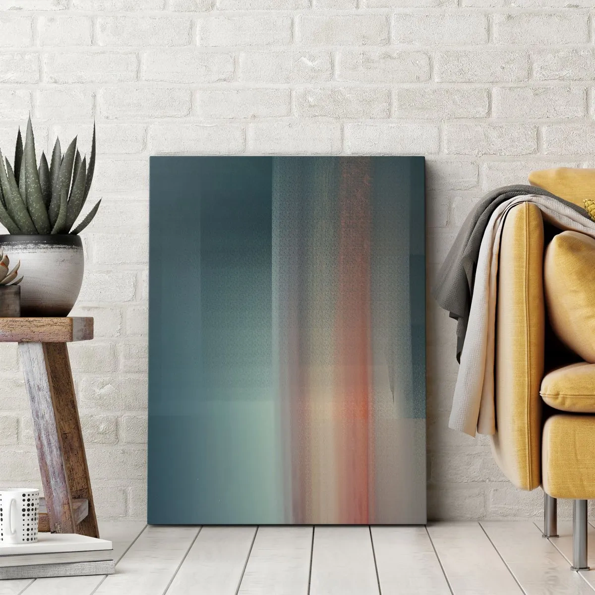 Tablou pe pânză - Abstracție: unde de lumină - 50x70 cm