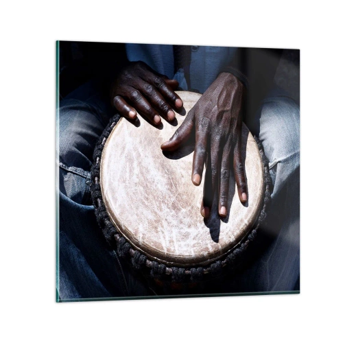 Tablou pe sticlă - Trăiește în ritmul tău - 30x30 cm