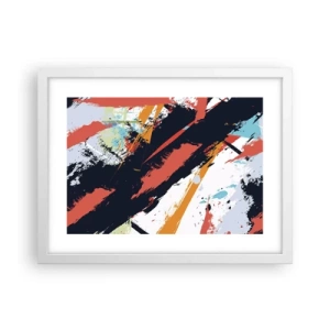 Poster în ramă albă - Compoziție dinamică - 40x30 cm