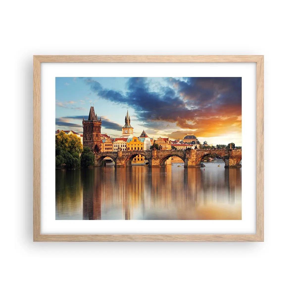 Poster în ramă de stejar deschis - Frumoasă pentru veacuri - 50x40 cm