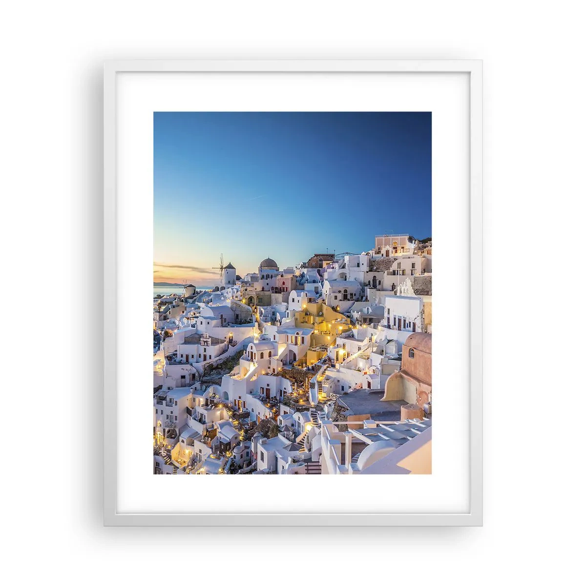 Poster în ramă albă - Esența grecității - 40x50 cm