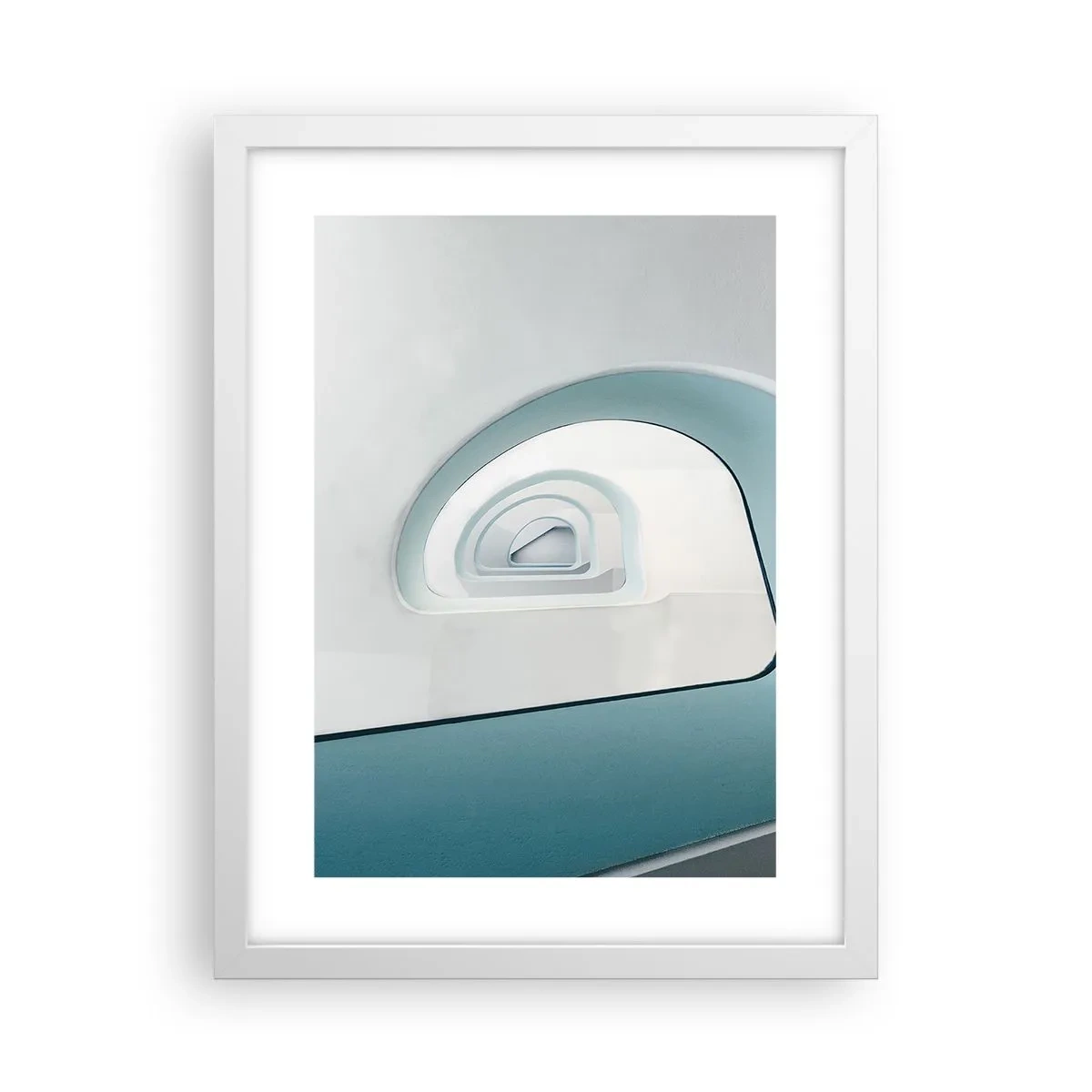 Poster în ramă albă - Până la fundul albastrului - 30x40 cm