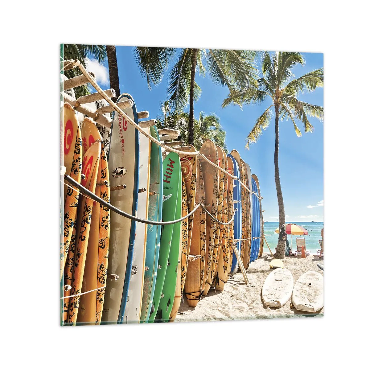 Tablou pe sticlă - Distracție însorită - 60x60 cm