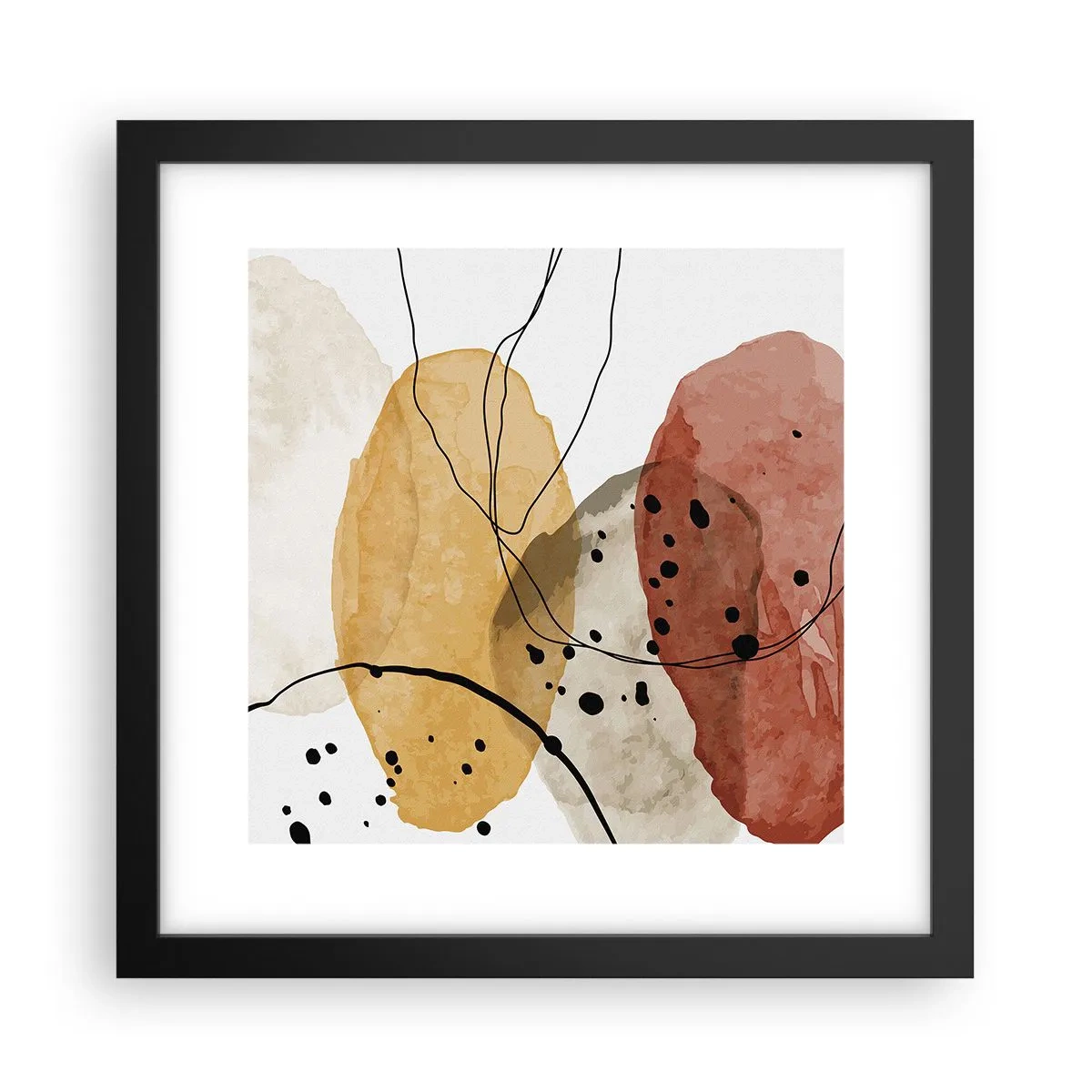 Poster în ramă neagră - Ca aerul, limpezi și ușoare - 30x30 cm