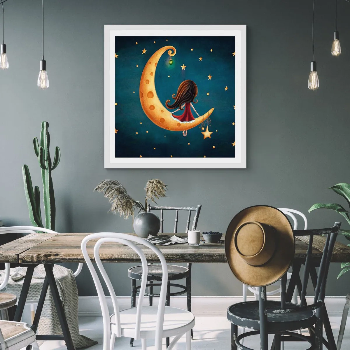 Poster în ramă albă - A fost odată ca niciodată... - 40x40 cm