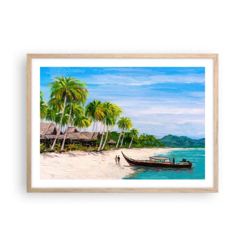 Poster în ramă de stejar deschis - Un vis exotic - 70x50 cm