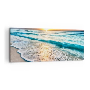 Tablou pe pânză - Priveliștea cu apus de soare - 100x40 cm
