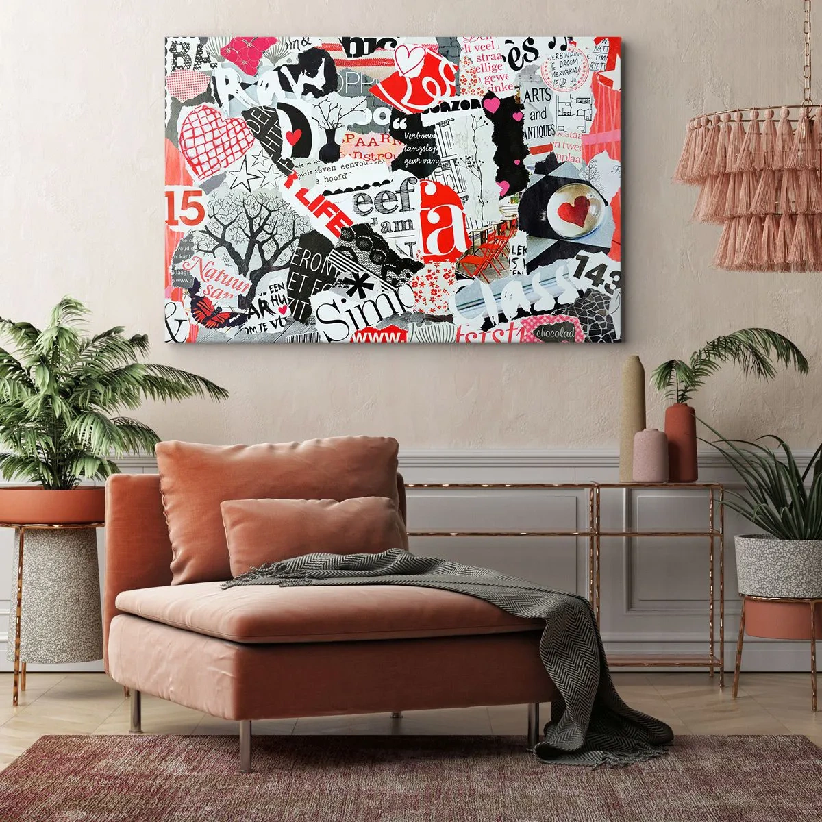 Tablou pe pânză - Colaj de hipsteri - 100x70 cm