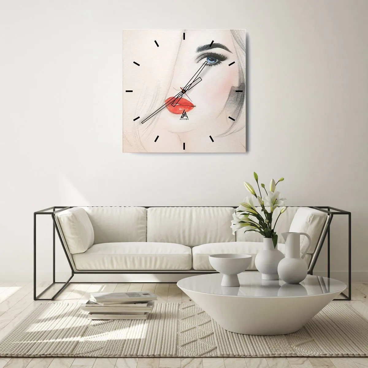 Ceas de perete - Ceas pe sticlă - Hipnotizează și intoxică - 30x30 cm