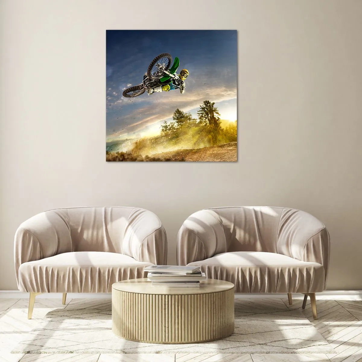 Tablou pe sticlă - Porniți emoțiile! - 70x70 cm