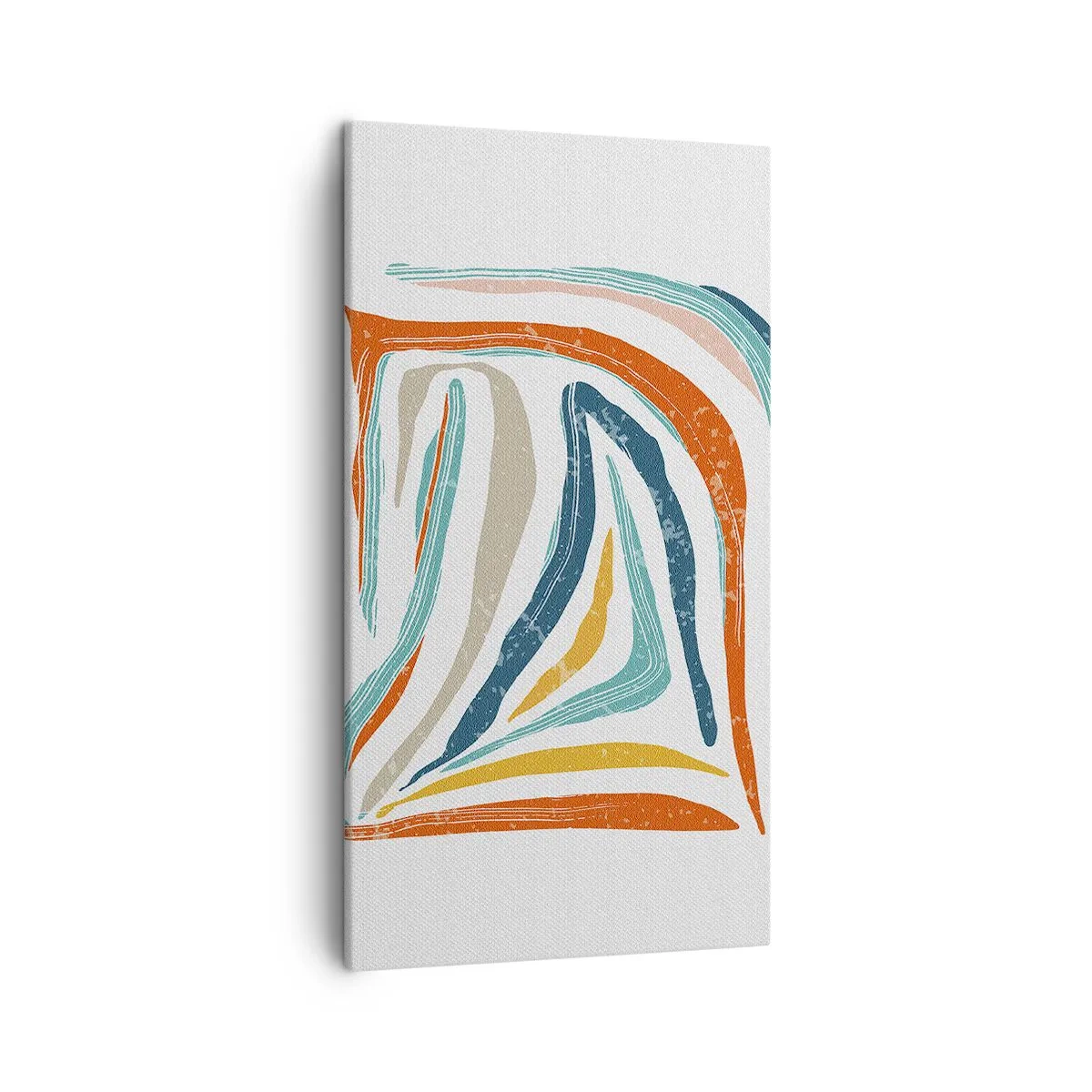 Tablou pe pânză - Abstracție prietenoasă și zâmbitoare - 45x80 cm