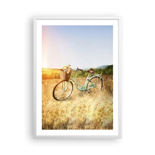 Poster în ramă albă - Mă odihnesc aici un pic - 50x70 cm