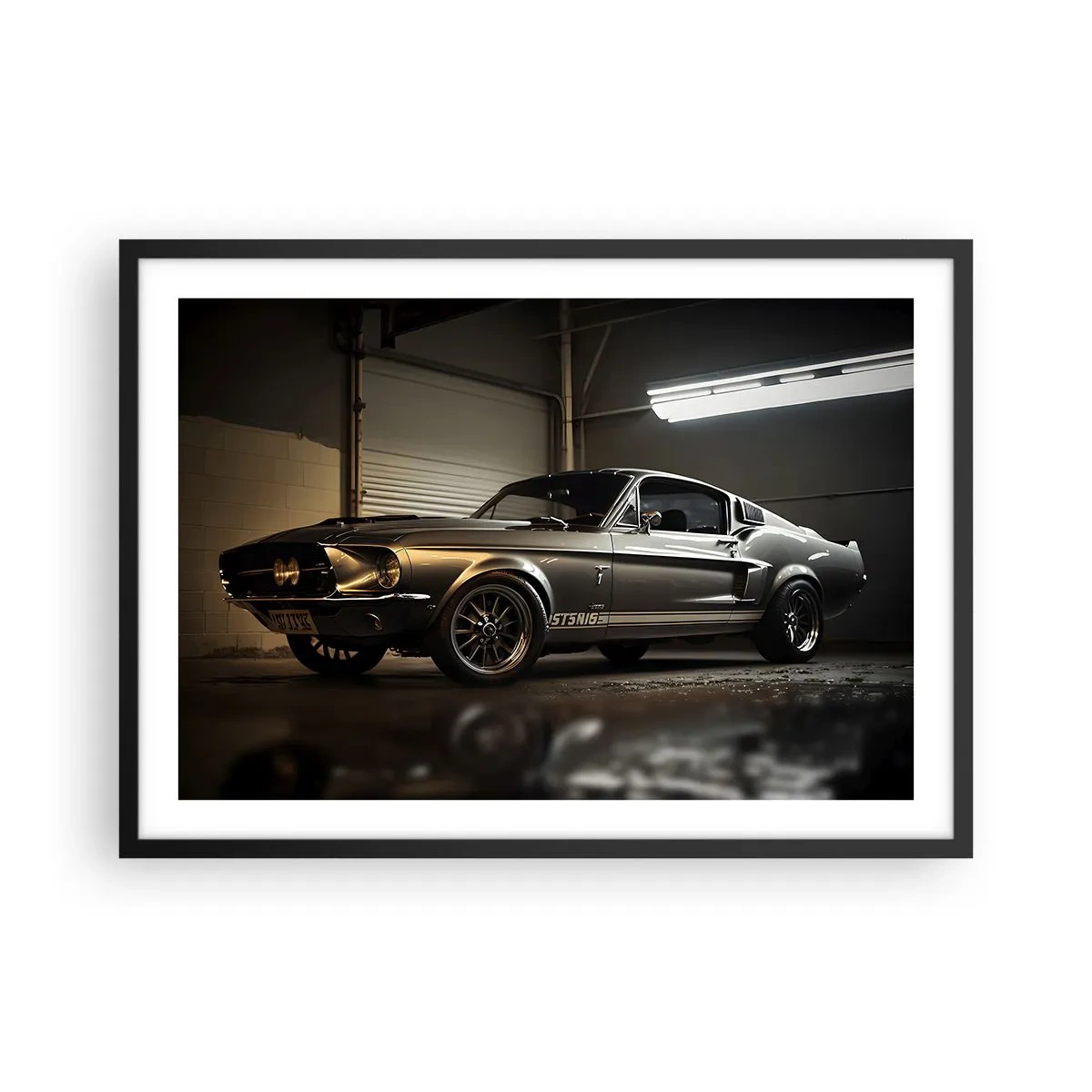 Poster în ramă neagră - Înapoi în trecut - 70x50 cm