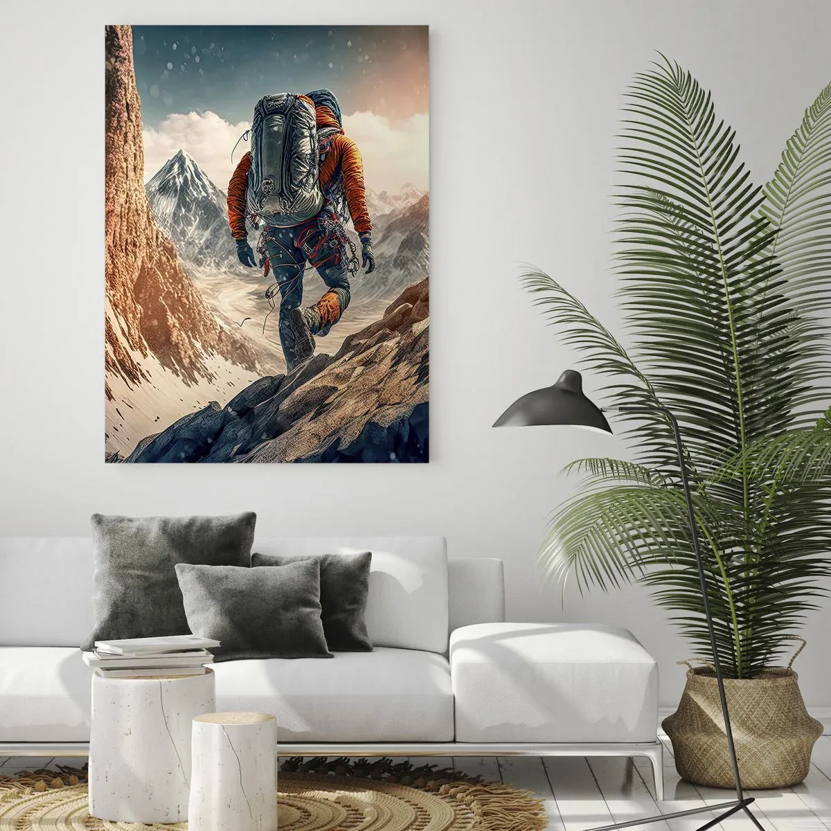 Tablou pe sticlă - Războinic singuratic - 50x70 cm