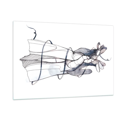 Tablou pe sticlă - Un studiu al atingerii - 120x80 cm