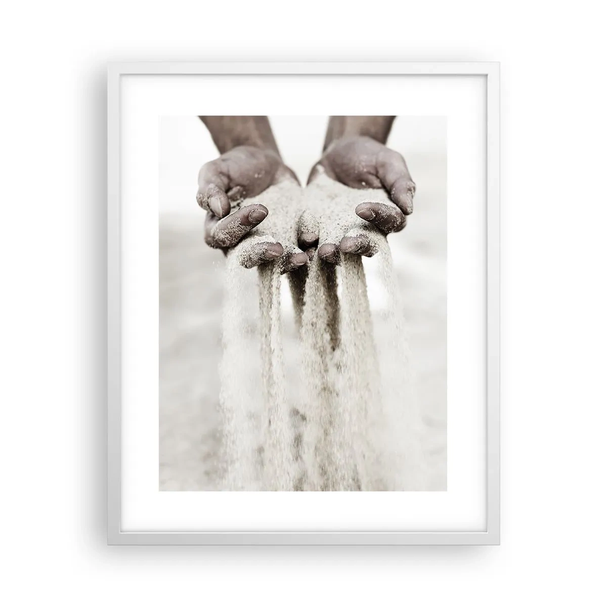 Poster în ramă albă - Cu aceste mâini... - 40x50 cm
