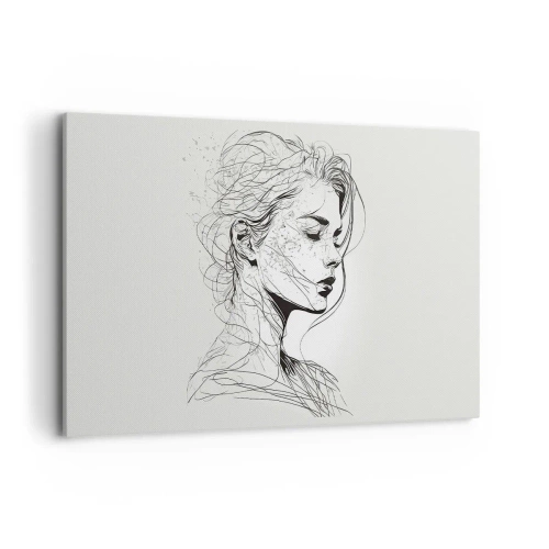 Tablou pe pânză - Desenată cu linii - 120x80 cm