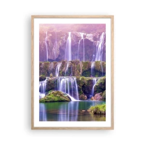 Poster în ramă de stejar deschis - Scara către cer - 50x70 cm