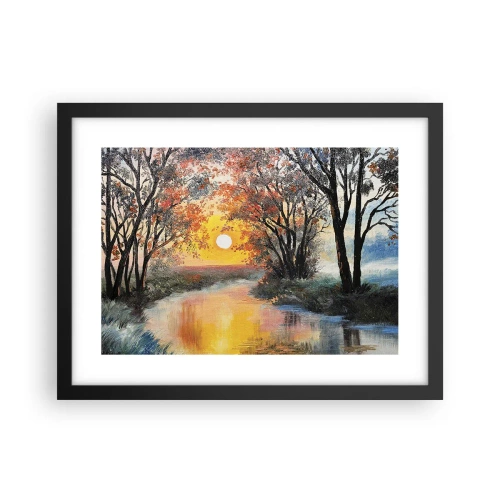 Poster în ramă neagră - Atmosferă de toamnă - 40x30 cm