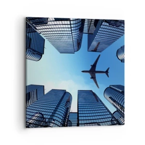 Tablou pe pânză - Vedere de pe ravenă de sticlă - 70x70 cm