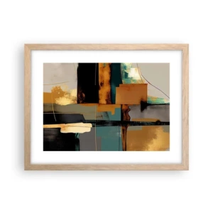 Poster în ramă de stejar deschis - Abstracția - lumină și umbră - 40x30 cm