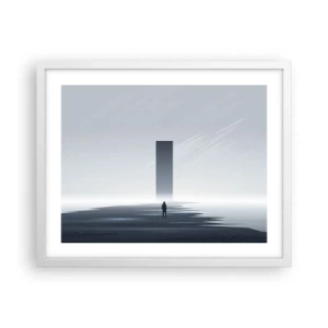 Poster în ramă albă - Oportunitate sau amenințare? - 50x40 cm