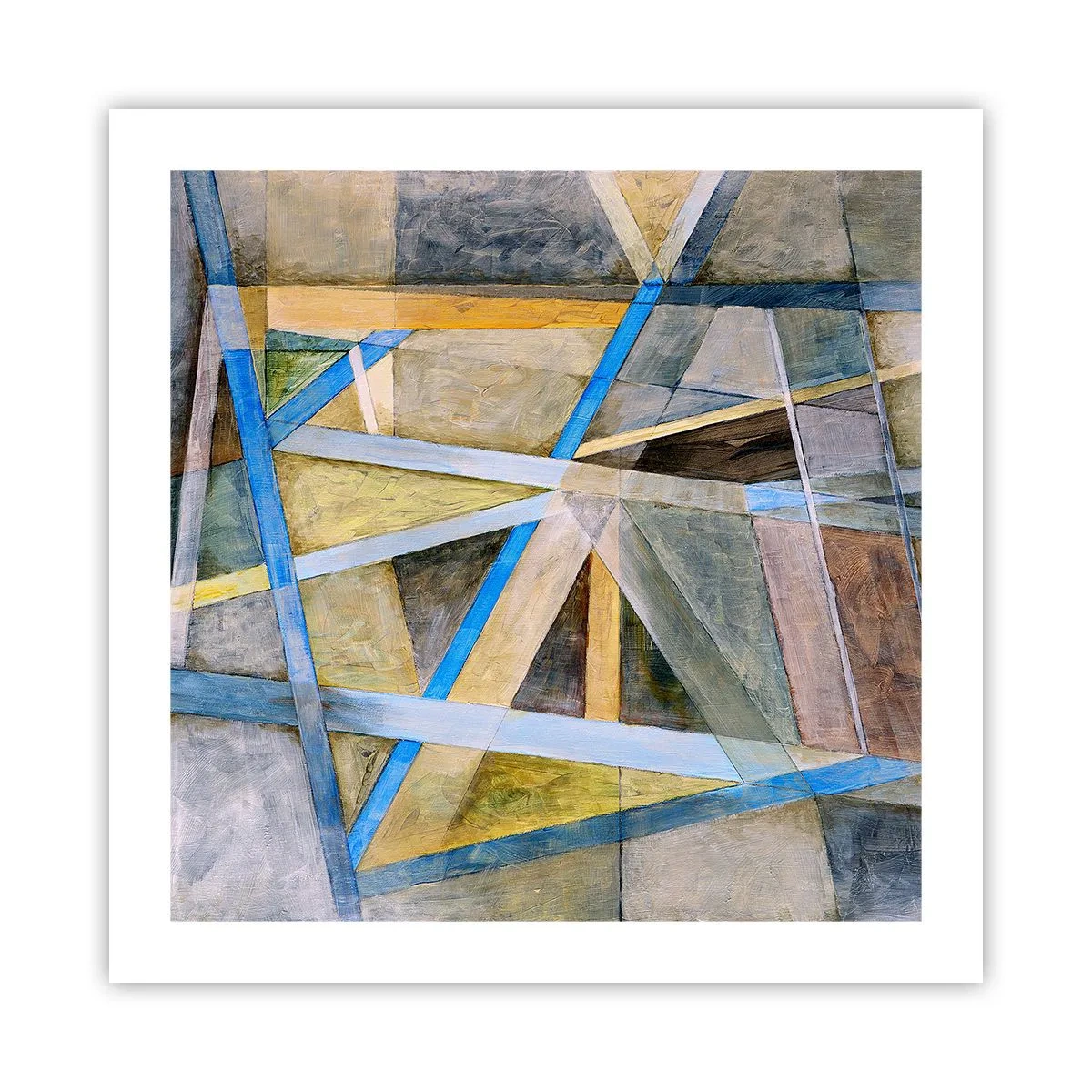 Poster - Drept sau de-a curmezișul? - 50x50 cm