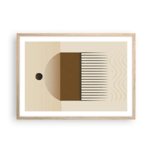 Poster în ramă de stejar deschis - Stări diferite - 70x50 cm